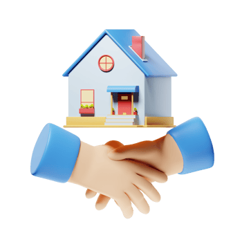3D Illustration Real Estate handshake png