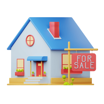 3D Illustration Real Estate house for sale png