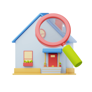 3D Illustration Real Estate home inspection png