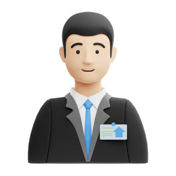 3D Illustration Real Estate real estate agent male png