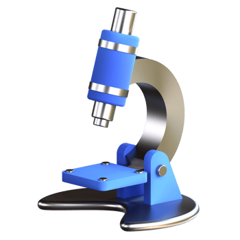 3D illustration education icon microscope png