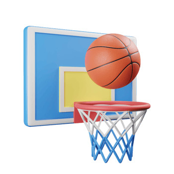 3D illustration sport icon basketball png