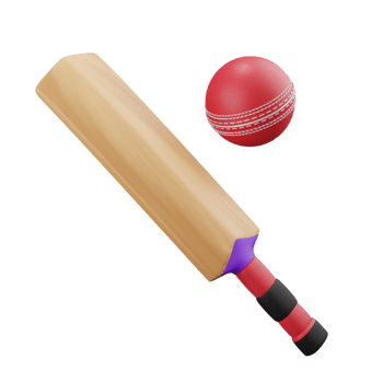 3D illustration sport icon cricket png