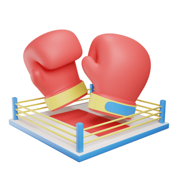 3D illustration sport icon boxing png