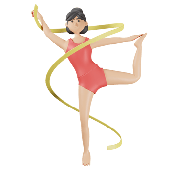 3D illustration sport icon gymnastics png