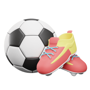 3D illustration sport icon football png