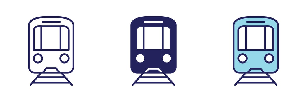 Train Transportation Icon - Navigation Set vector