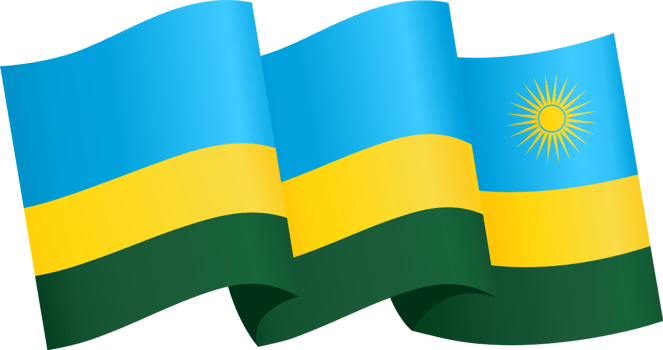 Rwanda flag wave png