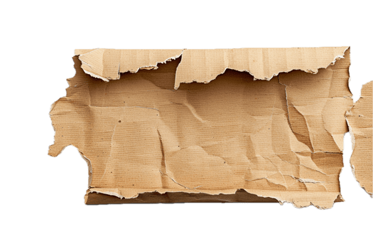 AI generated Torn Cardboard Piece png