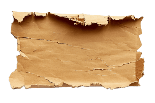 AI generated Torn Cardboard Piece png
