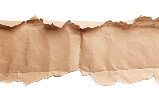 AI generated Torn Cardboard Piece png
