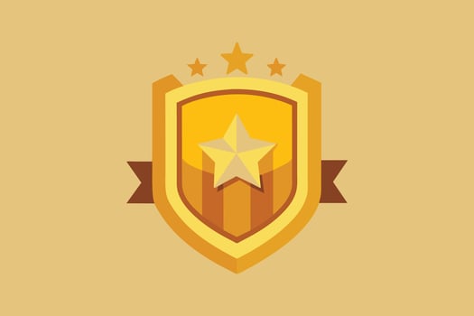 Gold Badge Elements design vector