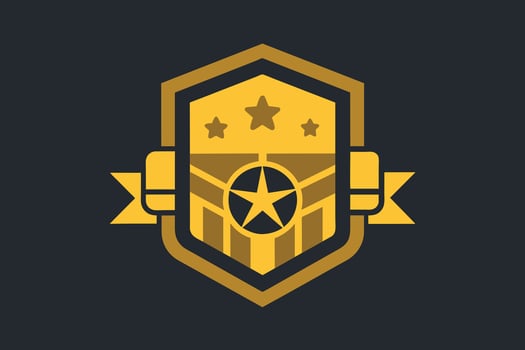 Gold Badge Elements design vector