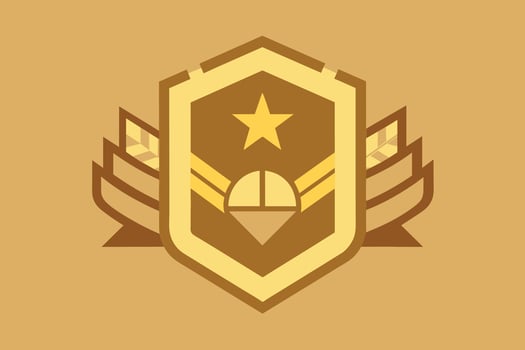 Gold Badge Elements design vector