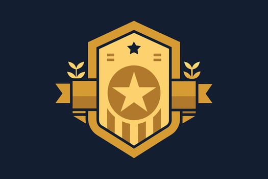 Gold Badge Elements design vector