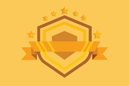 Gold Badge Elements design vector