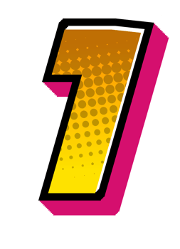 Comic Halftone Alphabet Letter and Number png