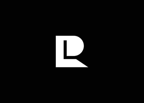 Creative and minimal letter L R logo template vector