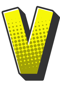 Comic Halftone Alphabet Letter and Number png