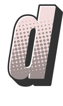 Comic Halftone Alphabet Letter and Number png
