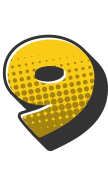 Comic Halftone Alphabet Letter and Number png