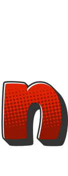 Comic Halftone Alphabet Letter and Number png