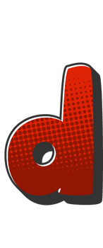Comic Halftone Alphabet Letter and Number png