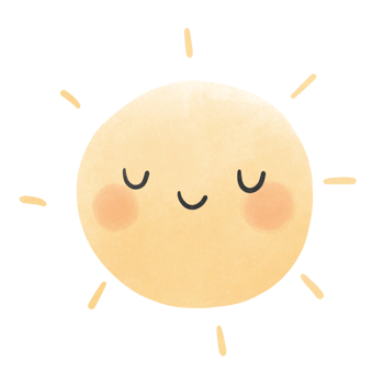 Cute sun watercolor png