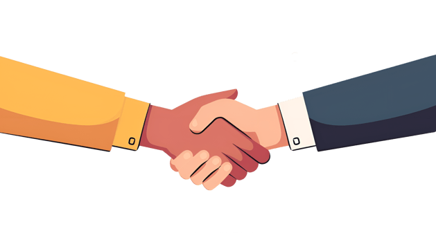 Handshake gesture illustration png