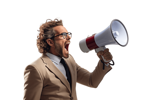 businessman with megaphone png