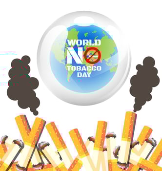 World No Tobacco Day poster vector