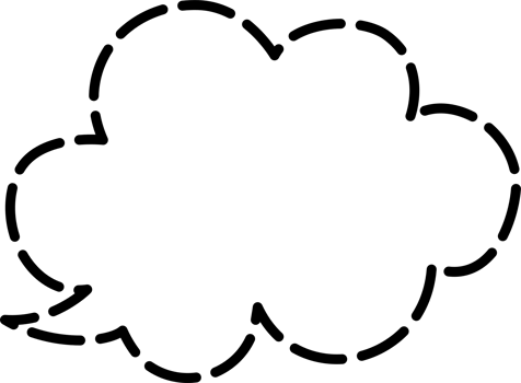 Black and white dashed line speech bubble balloon, icon sticker memo keyword planner text box banner, flat transparent element design png
