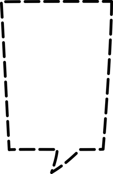 Black and white dashed line speech bubble balloon, icon sticker memo keyword planner text box banner, flat transparent element design png