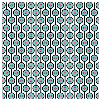 Retro 1970s Mid Century Style Blue And Pink Circles Geometric Seventies Vintage Background Pattern png
