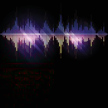 Music poster for electronic festival with dotted lines and waves. Party flyer cover design concept. Distorted music wave equalizer. Abstract amplitude of sound. Illustration. vector