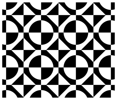 Black And White 1960s Style Two Tone Ska Mod Squares Circles Geometric Background Pattern png
