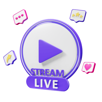 Live Streaming 3D png