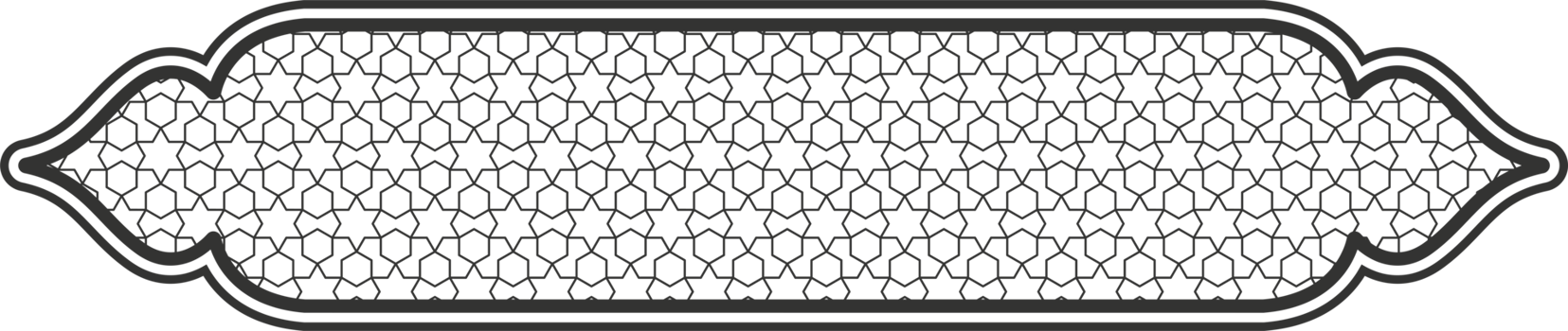 Ramadan Arabic shape. Islamic frame with ornament. Turkish ribbon decorated element with pattern. Oriental banner and tag template. png