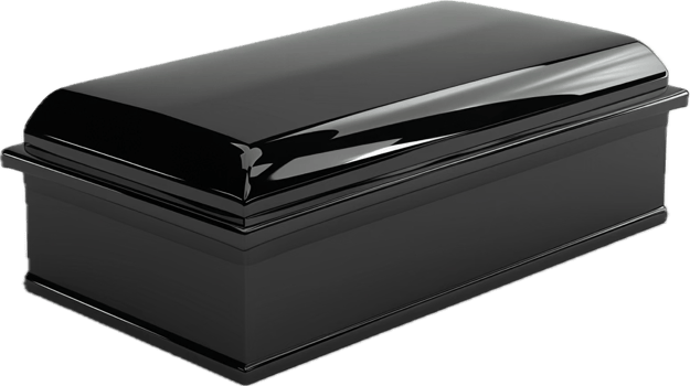 AI generated Elegant Black Casket png