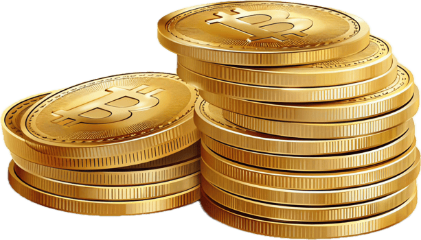 AI generated Stacks of Gold Coins png