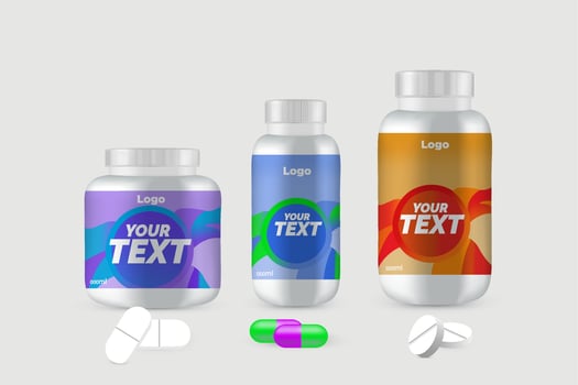 label template supplement vitamin label bottle label packaging design creative and modern design with multi vitamin natural vector medicine label.