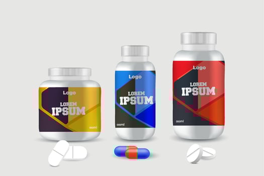 label template supplement vitamin label bottle label packaging design creative and modern design with multi vitamin natural vector medicine label.