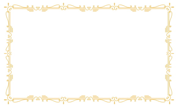 hand drawn ornamental frame on white background vector