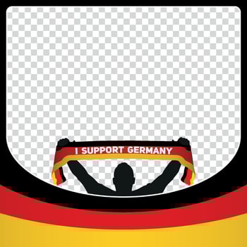 I support Germany european football championship profil picture frame banners for social media Euro germany 2024 vector