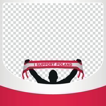 I support Poland european football championship profil picture frame banners for social media Euro germany 2024 vector