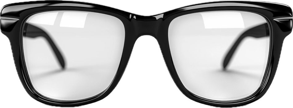 AI generated Classic Black Eyeglasses png