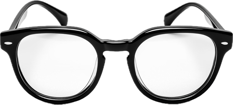 AI generated Classic Black Eyeglasses png