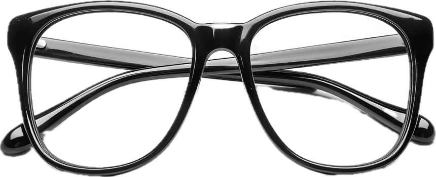 AI generated Classic Black Eyeglasses png