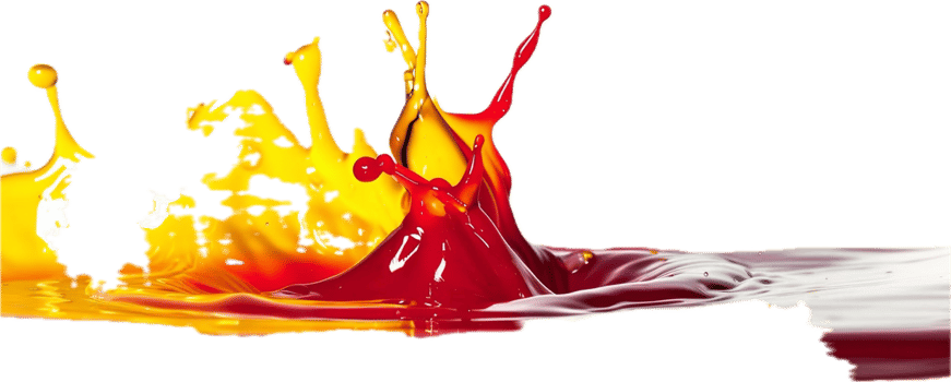 AI generated Vibrant Red and Yellow Paint Splash png
