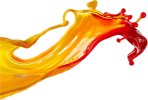 AI generated Vibrant Red and Yellow Paint Splash png